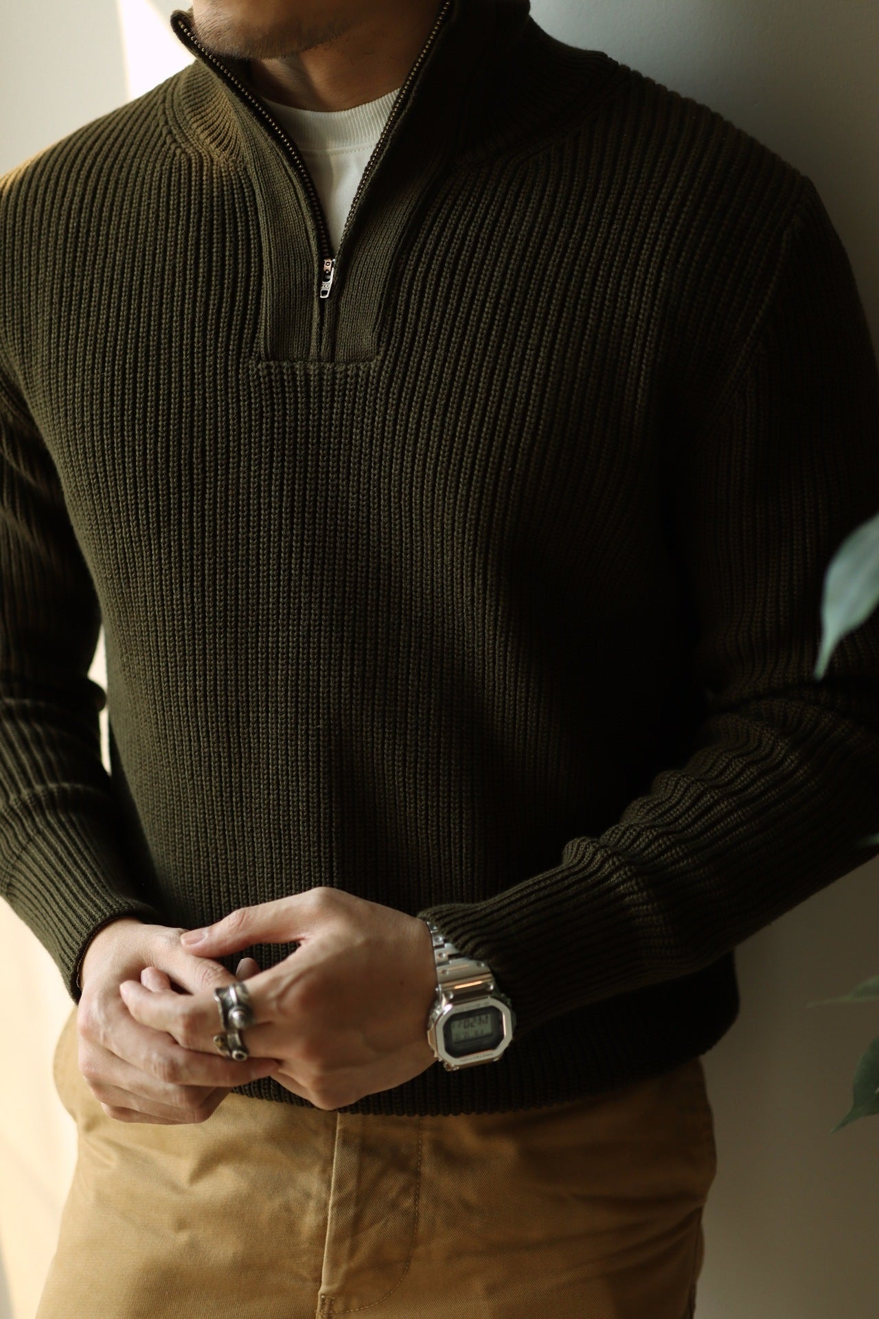 Semi-turtleneck Fashion Sweater