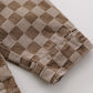 Men's And Women's Matching Checked Jean Jacket